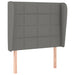 Tăblie de pat cu aripioare gri închis 83x23x118/128 cm textil - WALTI WALTI