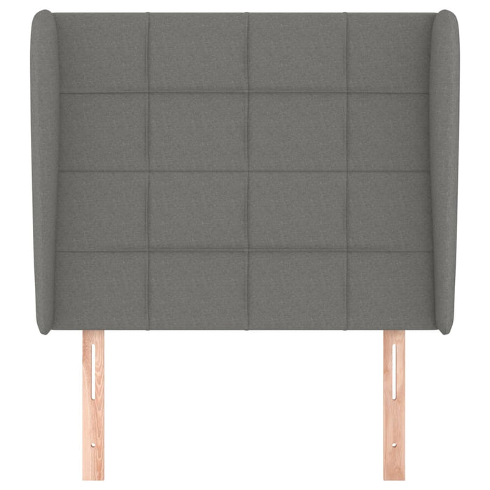 Tăblie de pat cu aripioare gri închis 83x23x118/128 cm textil - WALTI WALTI