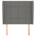 Tăblie de pat cu aripioare gri închis 83x23x118/128 cm textil - WALTI WALTI