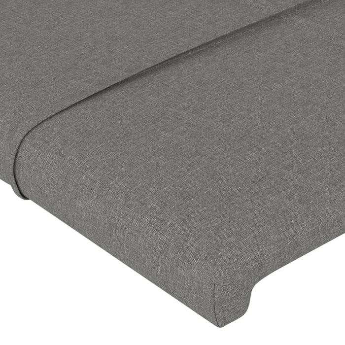 Tăblie de pat cu aripioare gri închis 83x23x118/128 cm textil - WALTI WALTI