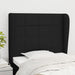 Tăblie de pat cu aripioare, negru, 83x23x118/128 cm, textil - WALTI WALTI