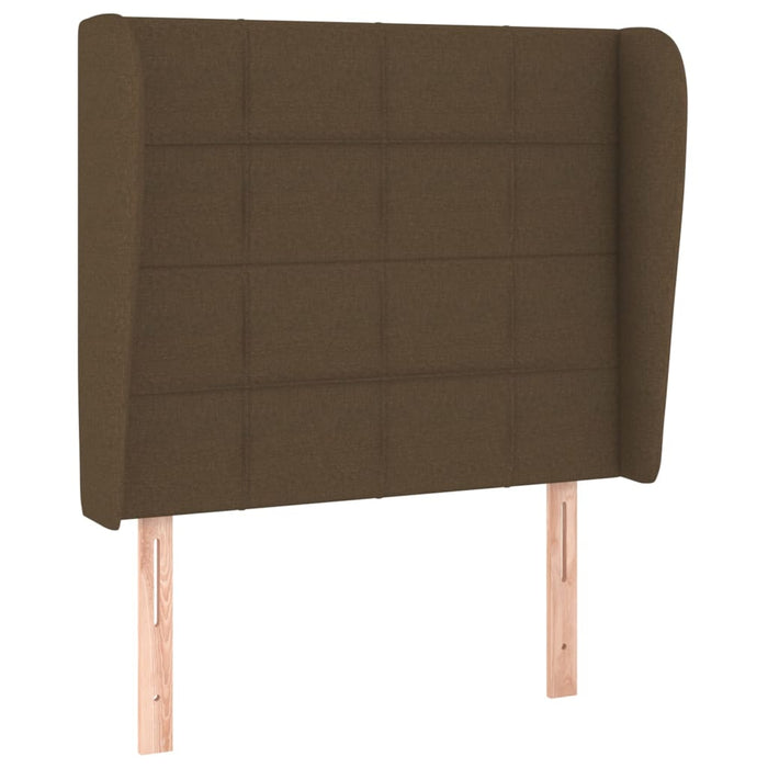 Tăblie de pat cu aripioare maro închis 83x23x118/128 cm textil WALTI