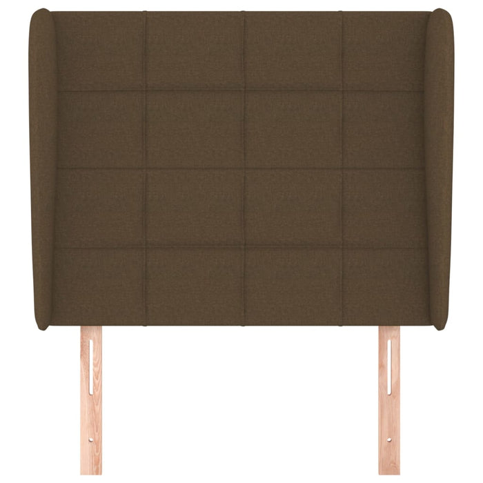 Tăblie de pat cu aripioare maro închis 83x23x118/128 cm textil WALTI