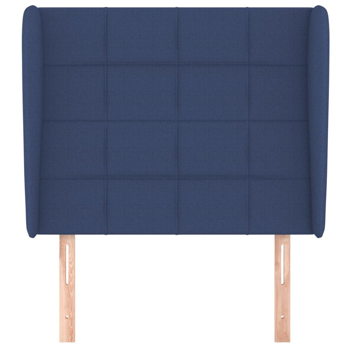 Tăblie de pat cu aripioare, albastru, 83x23x118/128 cm, textil - WALTI WALTI