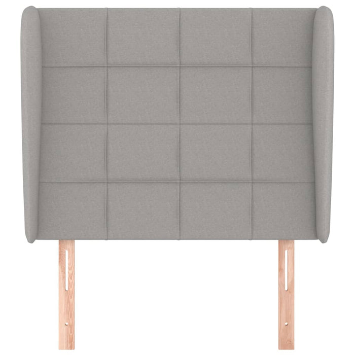 Tăblie de pat cu aripioare gri deschis 93x23x118/128 cm textil - WALTI WALTI