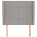 Tăblie de pat cu aripioare gri deschis 93x23x118/128 cm textil - WALTI WALTI