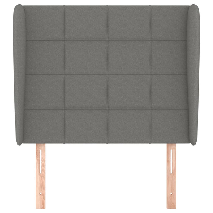 Tăblie de pat cu aripioare gri închis 93x23x118/128 cm textil - WALTI WALTI
