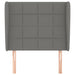 Tăblie de pat cu aripioare gri închis 93x23x118/128 cm textil - WALTI WALTI