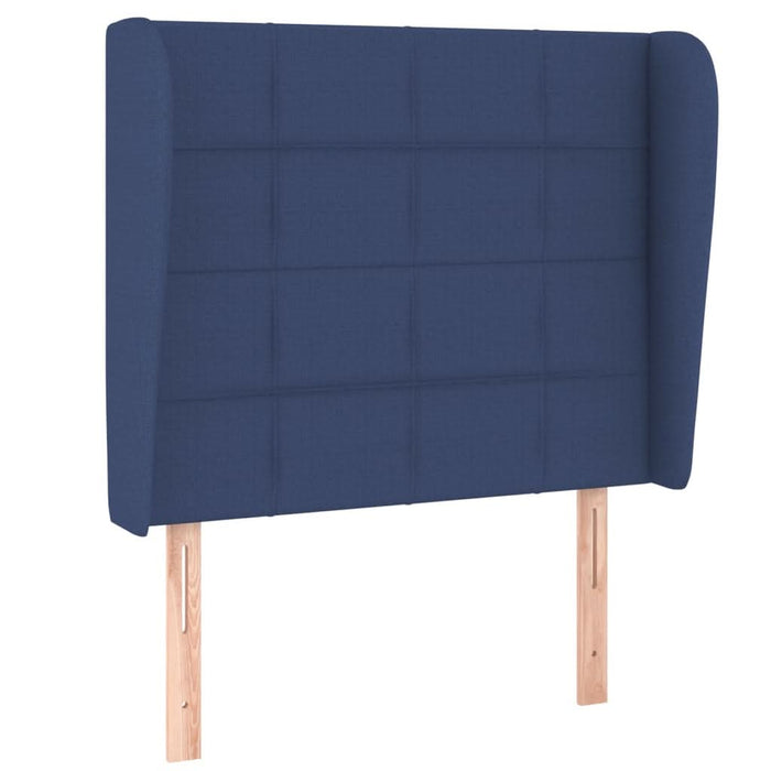 Tăblie de pat cu aripioare, albastru, 93x23x118/128 cm, textil - WALTI WALTI