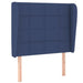 Tăblie de pat cu aripioare, albastru, 93x23x118/128 cm, textil - WALTI WALTI