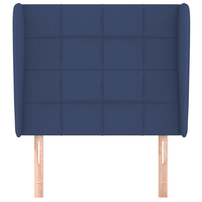 Tăblie de pat cu aripioare, albastru, 93x23x118/128 cm, textil - WALTI WALTI