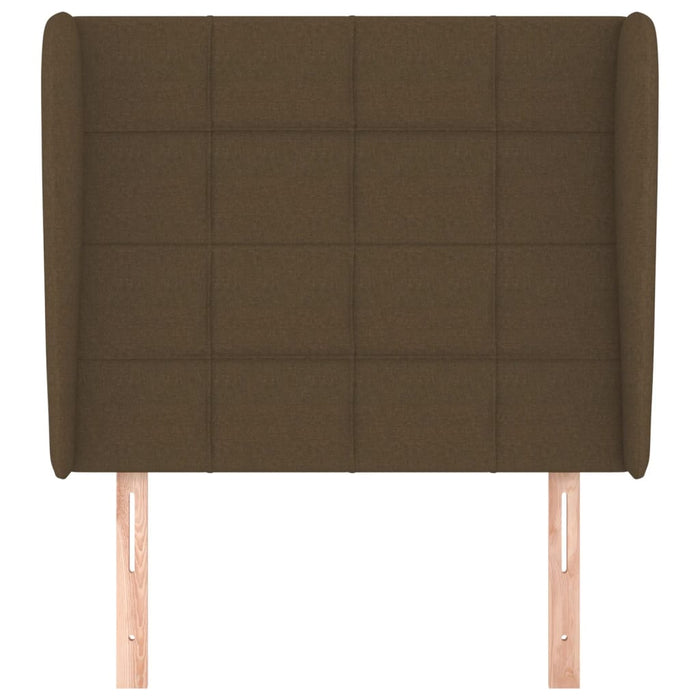 Tăblie de pat cu aripioare maro închis 103x23x118/128 cm textil - WALTI WALTI