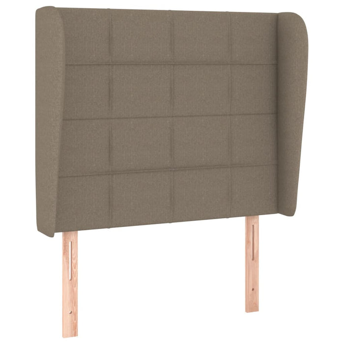 Tăblie de pat cu aripioare gri taupe 103x23x118/128 cm textil - WALTI WALTI