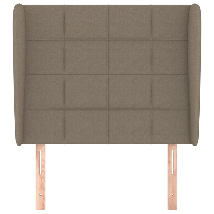 Tăblie de pat cu aripioare gri taupe 103x23x118/128 cm textil - WALTI WALTI