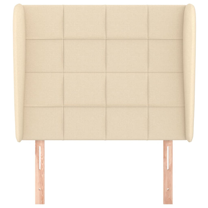 Tăblie de pat cu aripioare, crem, 103x23x118/128 cm, textil - WALTI WALTI