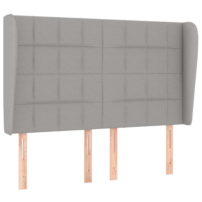Tăblie de pat cu aripioare gri deschis 147x23x118/128 cm textil - WALTI WALTI