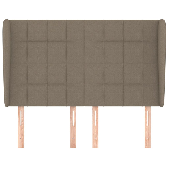 Tăblie de pat cu aripioare gri taupe 147x23x118/128 cm textil - WALTI WALTI