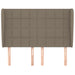 Tăblie de pat cu aripioare gri taupe 147x23x118/128 cm textil - WALTI WALTI