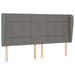 Tăblie de pat cu aripioare gri închis 163x23x118/128 cm textil - WALTI WALTI