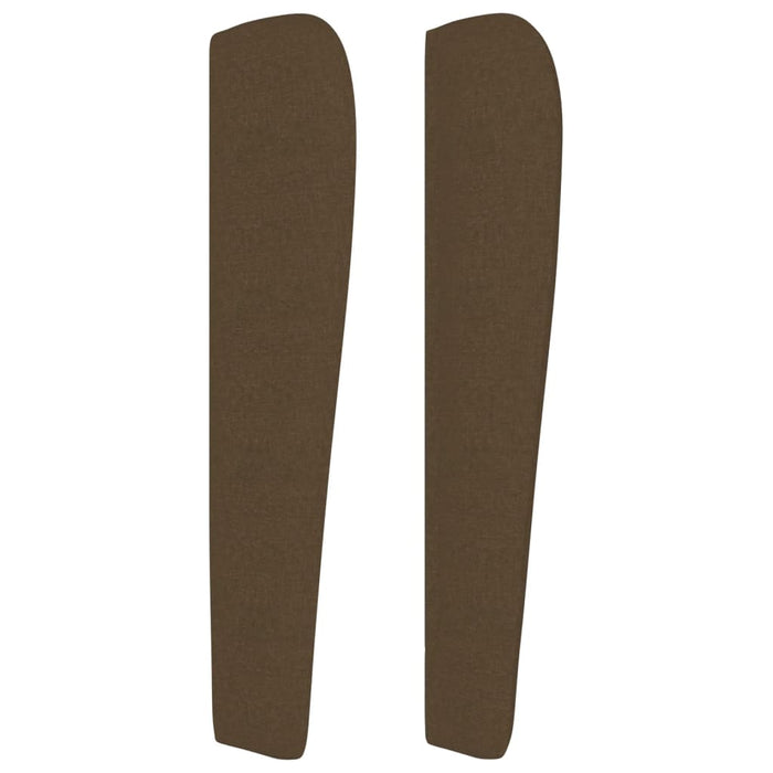 Tăblie de pat cu aripioare maro închis 163x23x118/128 cm textil WALTI