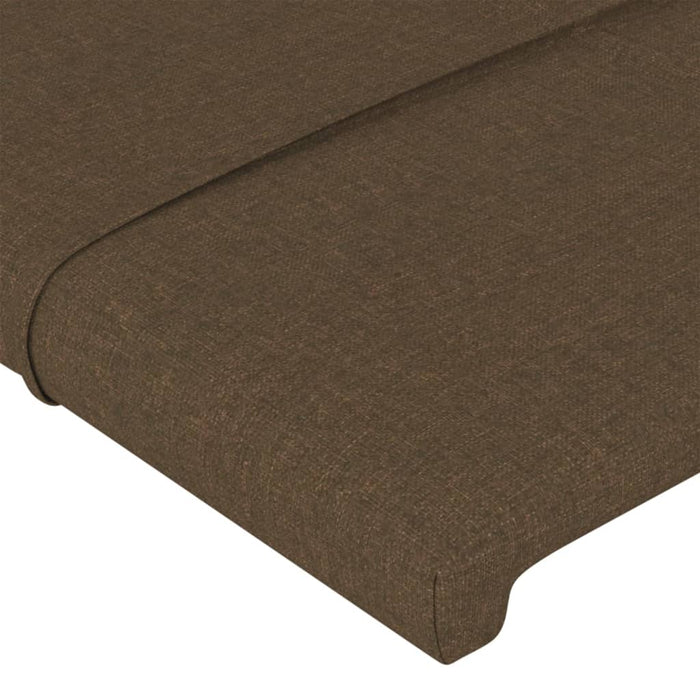 Tăblie de pat cu aripioare maro închis 163x23x118/128 cm textil WALTI