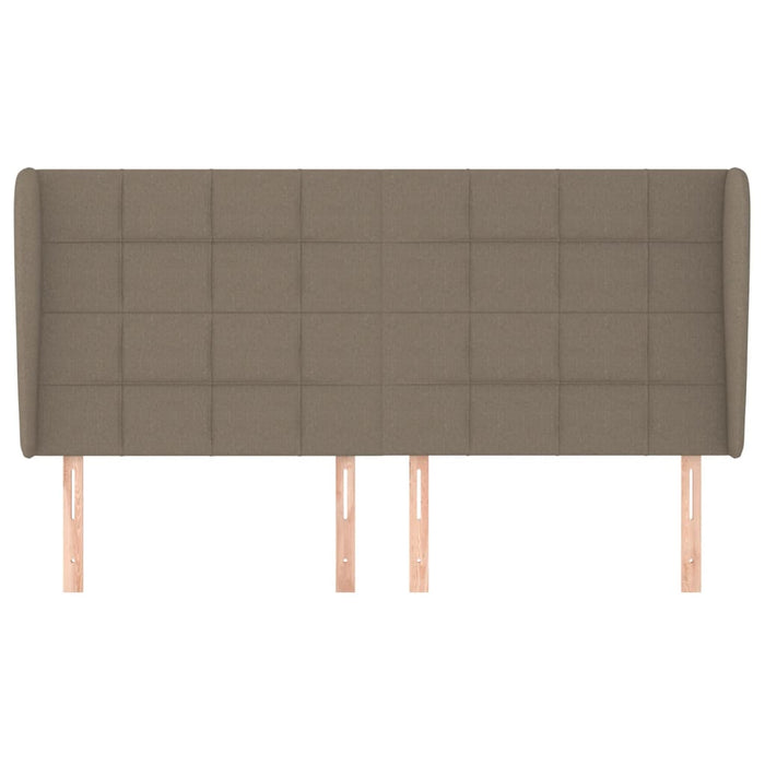 Tăblie de pat cu aripioare gri taupe 163x23x118/128 cm textil - WALTI WALTI