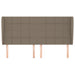 Tăblie de pat cu aripioare gri taupe 163x23x118/128 cm textil - WALTI WALTI