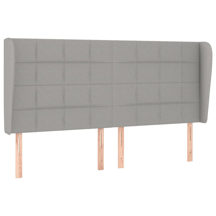 Tăblie de pat cu aripioare gri deschis 183x23x118/128 cm textil - WALTI WALTI