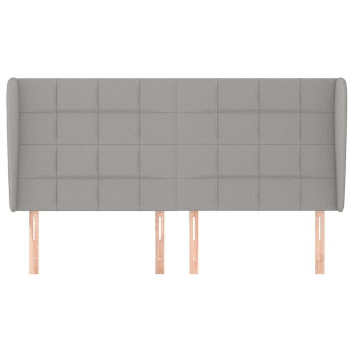 Tăblie de pat cu aripioare gri deschis 183x23x118/128 cm textil - WALTI WALTI