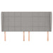 Tăblie de pat cu aripioare gri deschis 183x23x118/128 cm textil - WALTI WALTI