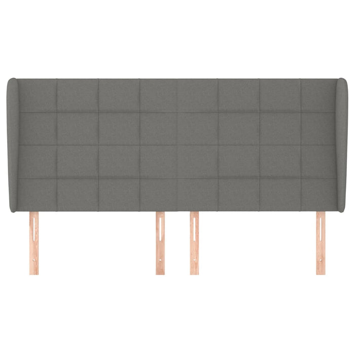 Tăblie de pat cu aripioare gri închis 183x23x118/128 cm textil - WALTI WALTI
