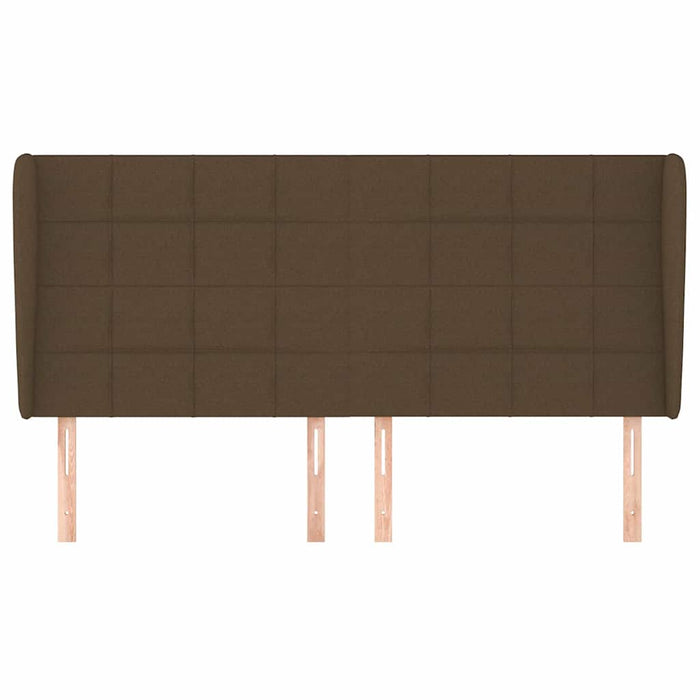 Tăblie de pat cu aripioare maro închis 183x23x118/128 cm textil - WALTI WALTI
