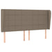 Tăblie de pat cu aripioare gri taupe 183x23x118/128 cm textil - WALTI WALTI