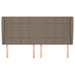 Tăblie de pat cu aripioare gri taupe 183x23x118/128 cm textil - WALTI WALTI
