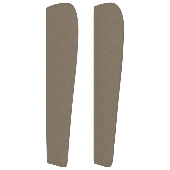 Tăblie de pat cu aripioare gri taupe 183x23x118/128 cm textil - WALTI WALTI
