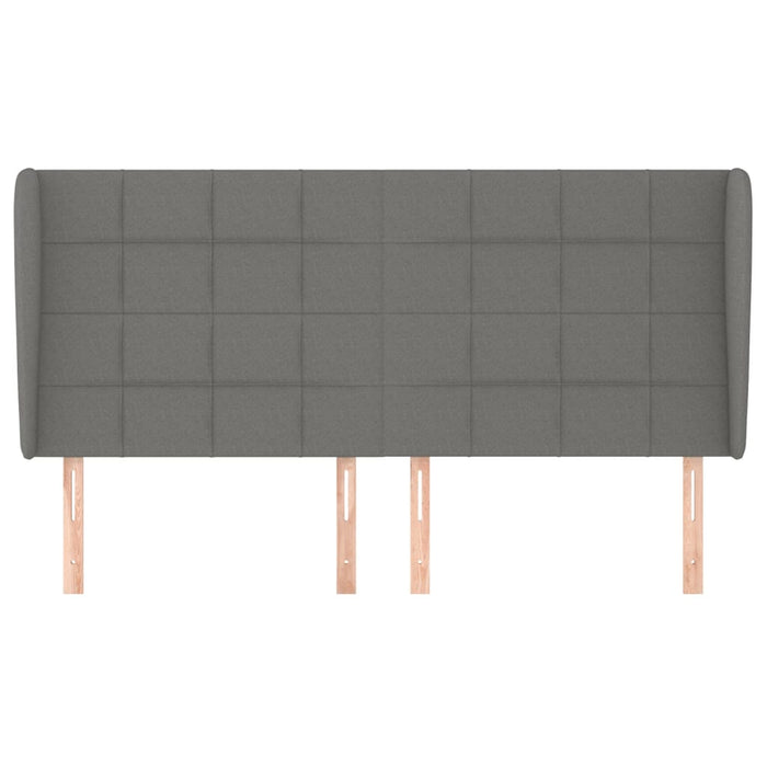 Tăblie de pat cu aripioare gri închis 203x23x118/128 cm, textil - WALTI WALTI