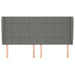 Tăblie de pat cu aripioare gri închis 203x23x118/128 cm, textil - WALTI WALTI