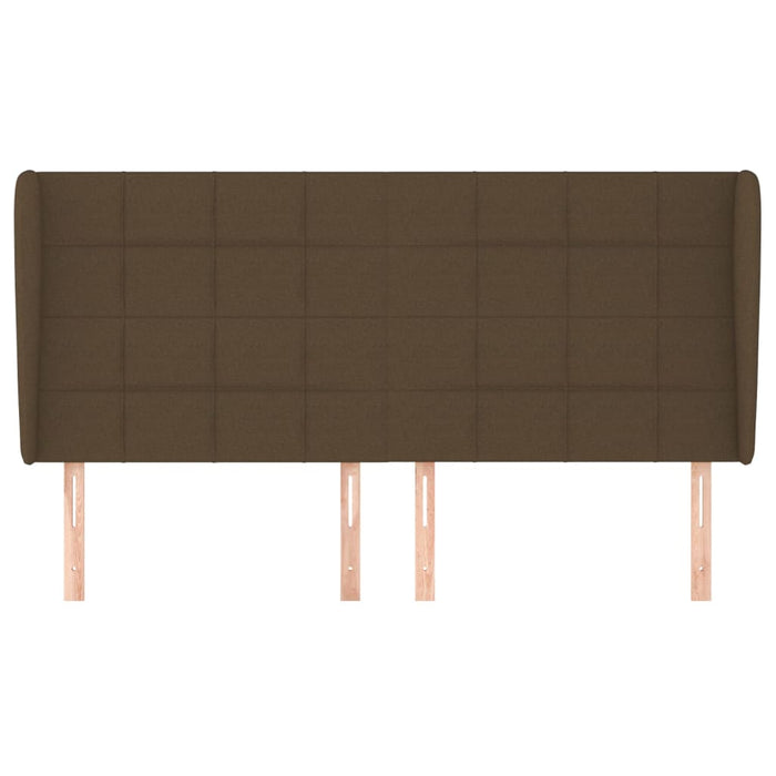 Tăblie de pat cu aripioare maro închis 203x23x118/128 cm textil WALTI