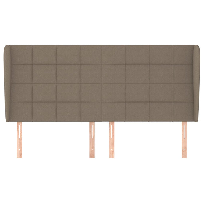 Tăblie de pat cu aripioare gri taupe 203x23x118/128 cm textil - WALTI WALTI