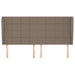 Tăblie de pat cu aripioare gri taupe 203x23x118/128 cm textil - WALTI WALTI
