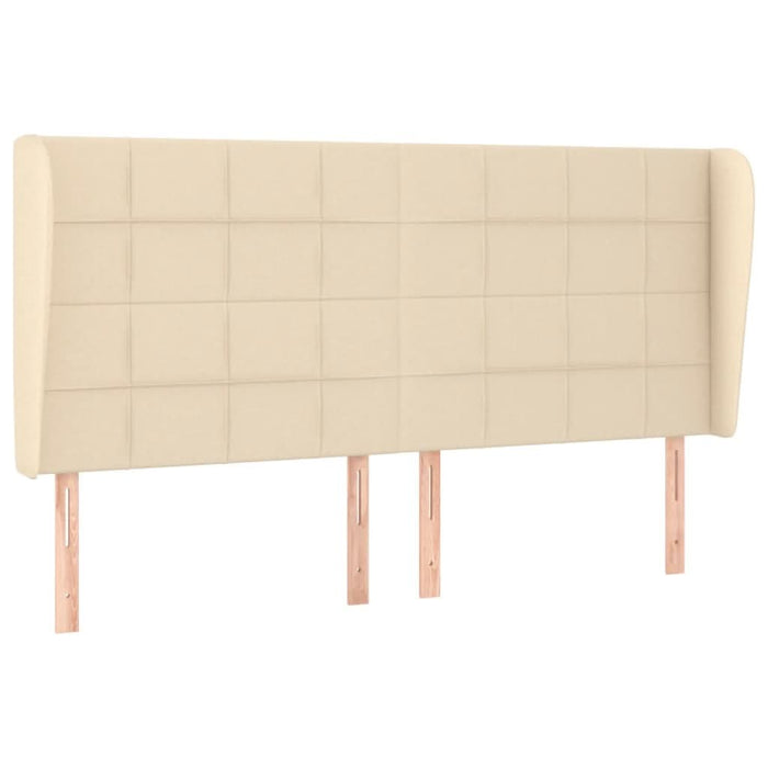 Tăblie de pat cu aripioare, crem, 203x23x118/128 cm, textil - WALTI WALTI