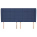 Tăblie de pat cu aripioare, albastru, 203x23x118/128 cm, textil - WALTI WALTI