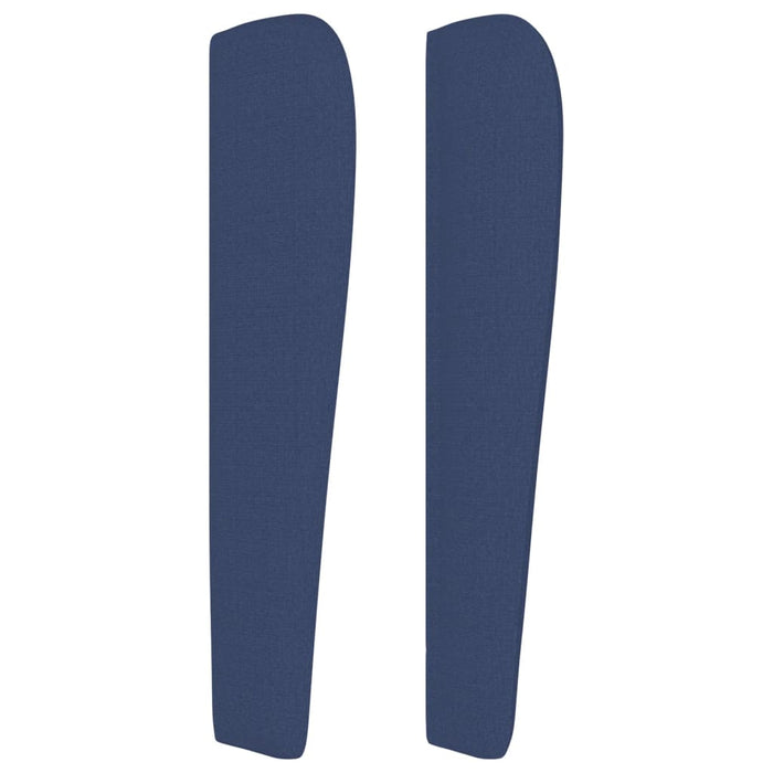 Tăblie de pat cu aripioare, albastru, 203x23x118/128 cm, textil - WALTI WALTI