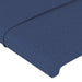 Tăblie de pat cu aripioare, albastru, 203x23x118/128 cm, textil - WALTI WALTI