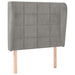 Tăblie de pat cu aripioare gri deschis 83x23x118/128 cm catifea - WALTI WALTI