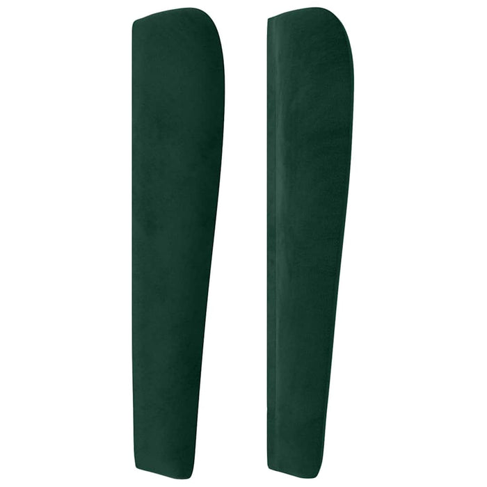 Tăblie pat cu aripioare verde închis 93x23x118/128 cm catifea WALTI