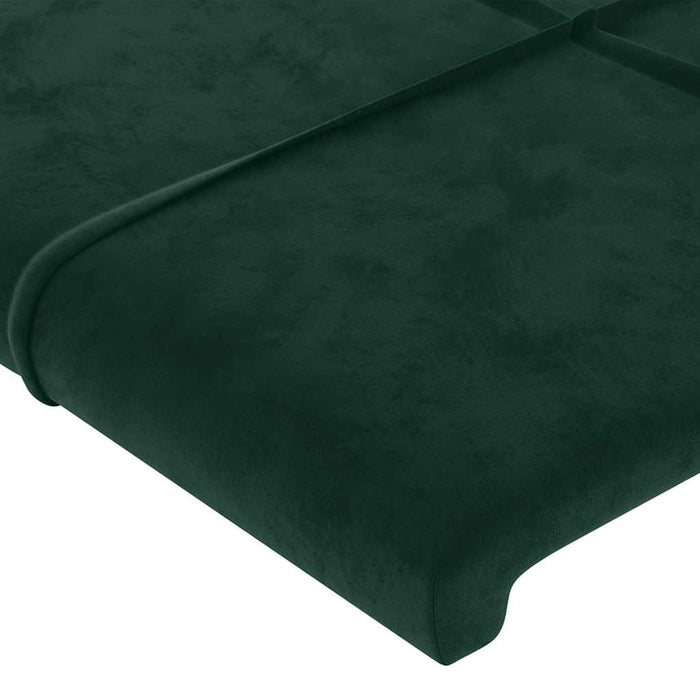 Tăblie pat cu aripioare verde închis 93x23x118/128 cm catifea WALTI