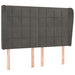 Tăblie de pat cu aripioare gri închis 147x23x118/128 cm catifea - WALTI WALTI