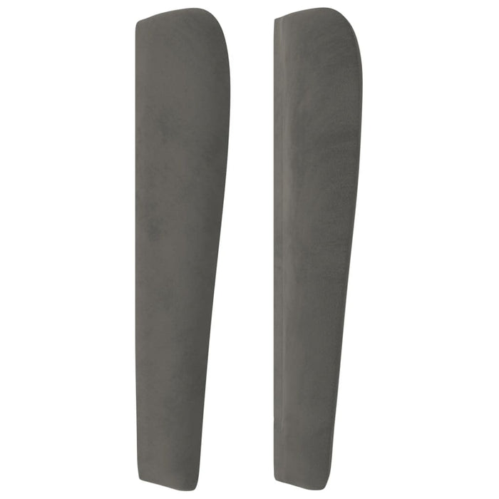 Tăblie de pat cu aripioare gri închis 147x23x118/128 cm catifea - WALTI WALTI