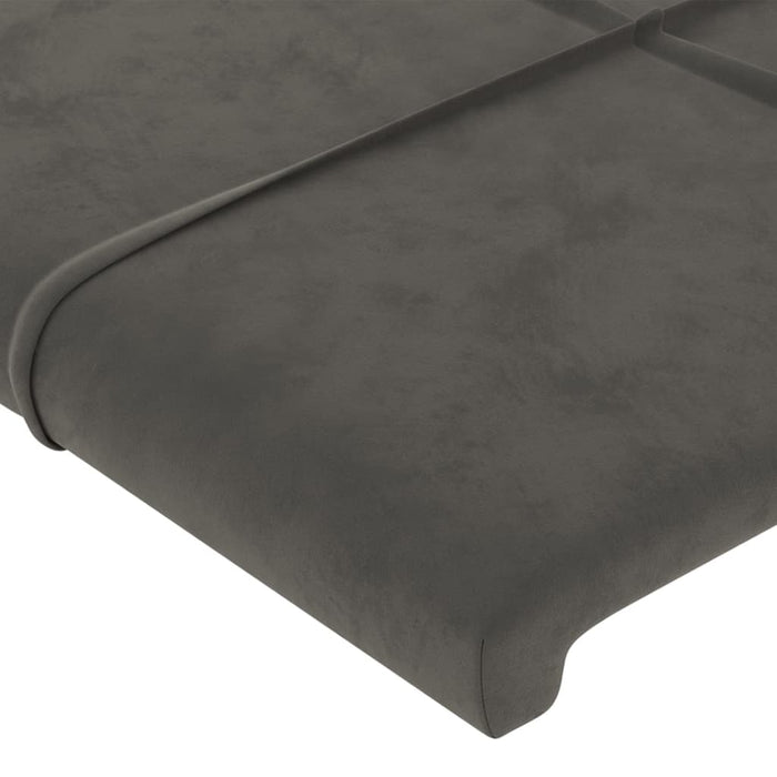 Tăblie de pat cu aripioare gri închis 147x23x118/128 cm catifea - WALTI WALTI